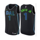 Men's Nike Dallas Mavericks #1 Dennis Smith Jr. Swingman Black NBA Jersey - City Edition