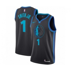 Men's Nike Dallas Mavericks #1 Dennis Smith Jr. Swingman Charcoal NBA Jersey - City Edition