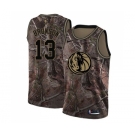 Men's Nike Dallas Mavericks #13 Jalen Brunson Swingman Camo Realtree Collection NBA Jersey