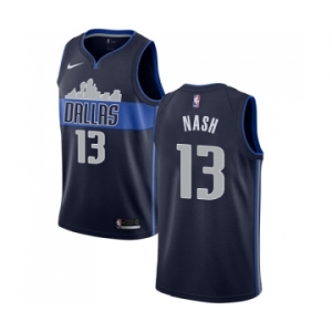 Men's Nike Dallas Mavericks #13 Steve Nash Authentic Navy Blue NBA Jersey Statement Edition