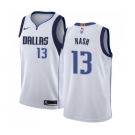 Men's Nike Dallas Mavericks #13 Steve Nash Swingman White NBA Jersey - Association Edition