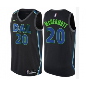 Men's Nike Dallas Mavericks #20 Doug McDermott Authentic Black NBA Jersey - City Edition