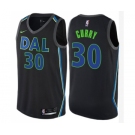 Men's Nike Dallas Mavericks #30 Seth Curry Swingman Black NBA Jersey - City Edition