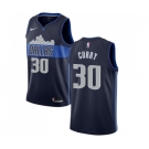 Men's Nike Dallas Mavericks #30 Seth Curry Swingman Navy Blue NBA Jersey Statement Edition