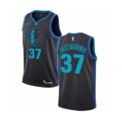 Men's Nike Dallas Mavericks #37 Kostas Antetokounmpo Swingman Charcoal NBA Jersey - City Edition