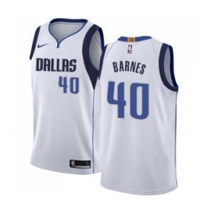 Men's Nike Dallas Mavericks #40 Harrison Barnes Authentic White NBA Jersey - Association Edition