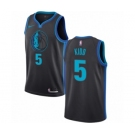 Men's Nike Dallas Mavericks #5 Jason Kidd Swingman Charcoal NBA Jersey - City Edition