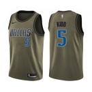 Men's Nike Dallas Mavericks #5 Jason Kidd Swingman Green Salute to Service NBA Jersey