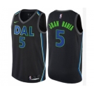 Men's Nike Dallas Mavericks #5 Jose Juan Barea Swingman Black NBA Jersey - City Edition