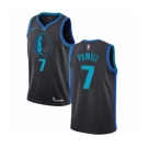 Men's Nike Dallas Mavericks #7 Dwight Powell Authentic Charcoal NBA Jersey - City Edition