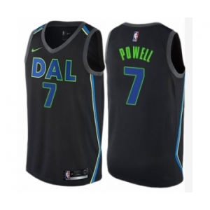 Men's Nike Dallas Mavericks #7 Dwight Powell Swingman Black NBA Jersey - City Edition