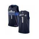 Nike Dallas Mavericks #1 Dennis Smith Jr. Navy NBA Swingman Statement Edition Jersey