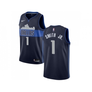 Nike Dallas Mavericks #1 Dennis Smith Jr. Navy NBA Swingman Statement Edition Jersey