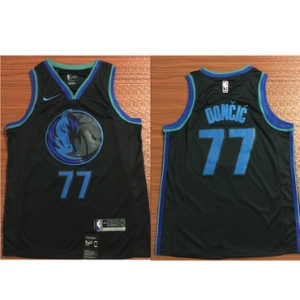 Nike Dallas Mavericks #77 Luka Doncic Black 2018-19 NBA Swingman City Edition Jersey