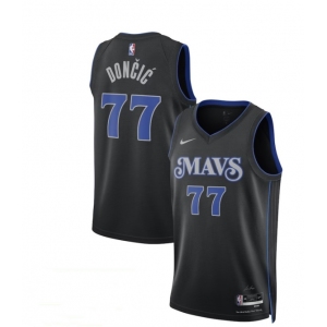 Nike Dallas Mavericks #77 Luka Doncic Black 2023-24 NBA Swingman City Edition Jersey