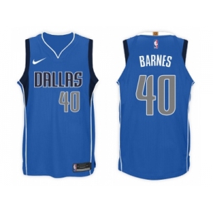 Nike NBA Dallas Mavericks #40 Harrison Barnes Jersey 2017-18 New Season Blue Jersey