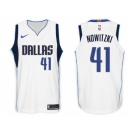 Nike NBA Dallas Mavericks #41 Dirk Nowitzki Jersey 2017-18 New Season White Jersey