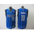 nba dallas mavericks #11 barea lt.blue[2011 swingman revolution 30 grey number]