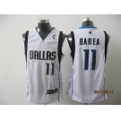 nba dallas mavericks #11 barea white[blue number]