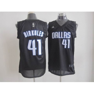 nba dallas mavericks #41 dirkules black