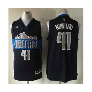 nba dallas mavericks #41 nowitzki black[2016 new revolution 30]
