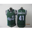 nba dallas mavericks #41 nowitzki green[2011 swingman revolution 30]