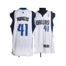 nba dallas mavericks nowitzki #41 white