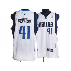 nba dallas mavericks nowitzki #41 white