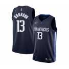 Women's Dallas Mavericks #13 Jalen Brunson Swingman Navy Finished Basketball Jersey - Statement Edition