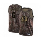 Women's Dallas Mavericks #6 Kristaps Porzingis Swingman Camo Realtree Collection Basketball Jersey