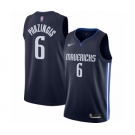 Women's Dallas Mavericks #6 Kristaps Porzingis Swingman Navy Finished Basketball Jersey - Statement Edition