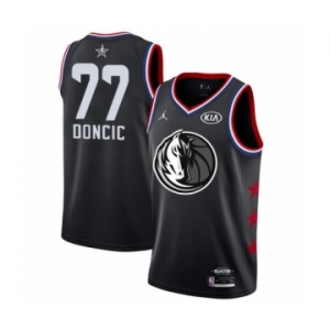 Women's Dallas Mavericks #77 Luka Doncic Swingman Black 2019 All-Star Game Basketball Jersey