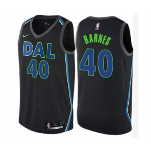 Women's Nike Dallas Mavericks #40 Harrison Barnes Swingman Black NBA Jersey - City Edition