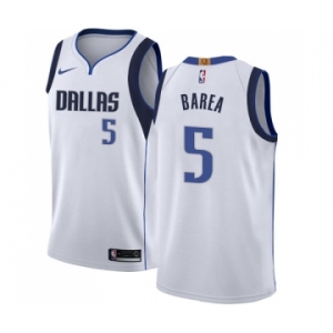 Women's Nike Dallas Mavericks #5 Jose Juan Barea Authentic White NBA Jersey - Association Edition