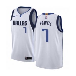 Women's Nike Dallas Mavericks #7 Dwight Powell Authentic White NBA Jersey - Association Edition