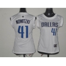 women nba dallas mavericks #41 nowitzki white