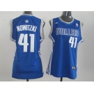 women nba jerseys dallas mavericks #41 nowitzki blue