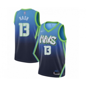 Youth Dallas Mavericks #13 Steve Nash Swingman Blue Basketball Jersey - 2019-20 City Edition