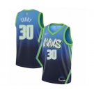 Youth Dallas Mavericks #30 Seth Curry Swingman Blue Basketball Jersey - 2019-20 City Edition