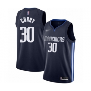 Youth Dallas Mavericks #30 Seth Curry Swingman Navy Finished Basketball Jersey - Statement Edition