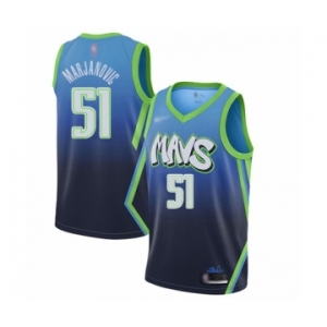 Youth Dallas Mavericks #51 Boban Marjanovic Swingman Blue Basketball Jersey - 2019-20 City Edition