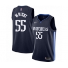 Youth Dallas Mavericks #55 Delon Wright Swingman Navy Finished Basketball Jersey - Statement Edition