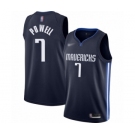 Youth Dallas Mavericks #7 Dwight Powell Swingman Navy Finished Basketball Jersey - Statement Edition