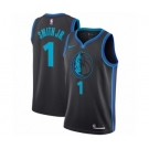 Youth Nike Dallas Mavericks #1 Dennis Smith Jr. Swingman Charcoal NBA Jersey - City Edition