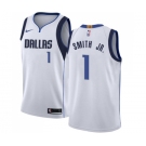 Youth Nike Dallas Mavericks #1 Dennis Smith Jr. Swingman White NBA Jersey - Association Edition