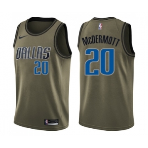 Youth Nike Dallas Mavericks #20 Doug McDermott Swingman Green Salute to Service NBA Jersey