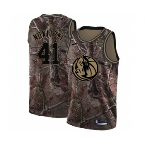 Youth Nike Dallas Mavericks #41 Dirk Nowitzki Swingman Camo Realtree Collection NBA Jersey