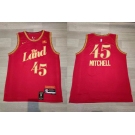 Cavaliers #45 Donovan Mitchell Red Nike 2023-24 City Edition Swingman Jersey