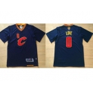 Cleveland Cavaliers #0 Kevin Love Navy Blue Short Sleeve C Stitched NBA Jersey