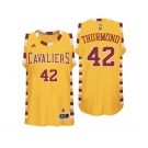 Cleveland Cavaliers #42 Nate Thurmond Hardwood Classic Throwback Gold Swingman Jersey